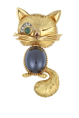 Lot 2227 - A Novelty Multi-Gem Set Brooch, by Van Cleef &...