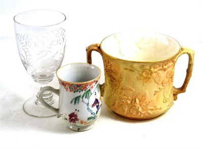 Lot 67 - A Victorian celery vase, an 18th century Chinese mug (a.f.) and a Granger & Co Royal China...