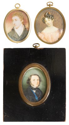 Lot 186 - English School (19th century) Miniature...