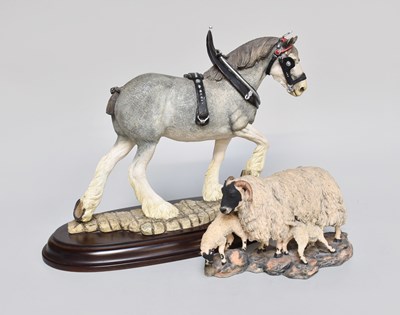 Lot 273 - Border Fine Arts 'Blackface Ewe and Lambs'...