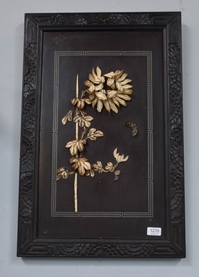 Lot 1210 - A Japanese Shibayama Plaque, early 20th...