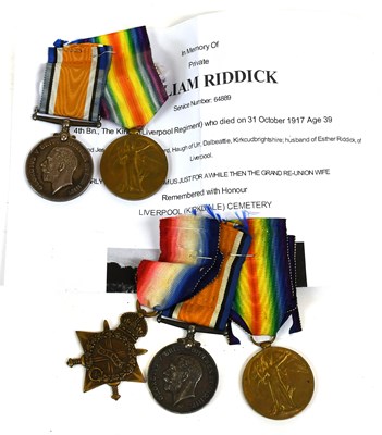 Lot 30 - A First World War Casualty Pair, comprising...