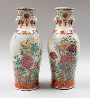 Lot 120 - A Pair of Japanese Kutani Porcelain Vases,...