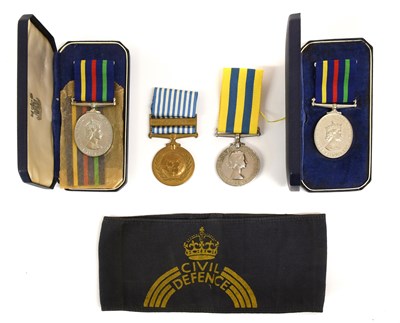 Lot 32 - A Korea Pair, awarded to L/FX.82572 J.D.RIGLEY...