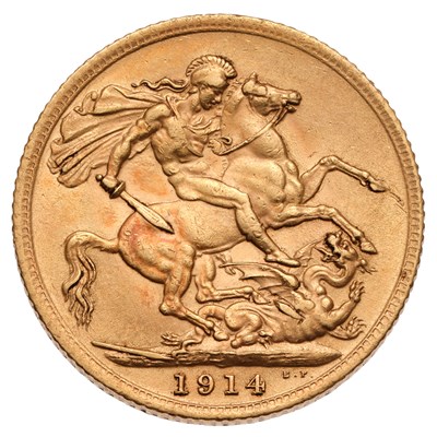 Lot 214 - George V, Sovereign 1914; extremely fine with...