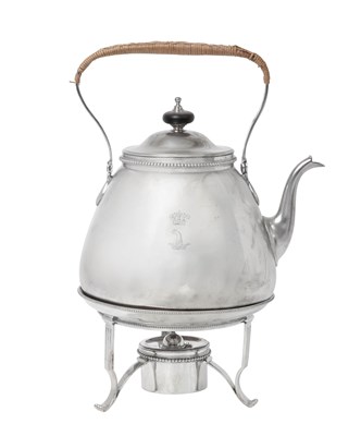 Lot A George III Silver Kettle, Stand and Lamp