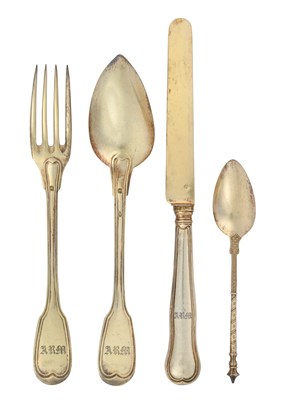 Lot A French Silver-Gilt Dessert-Service
