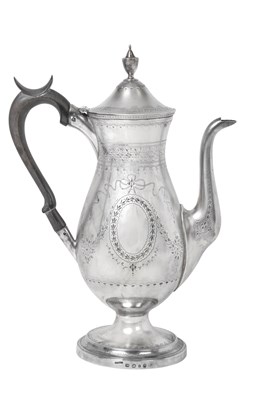 Lot A George III Silver Coffee-Pot