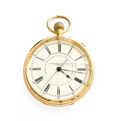 Lot 421 - An 18 Carat Gold Chronograph Pocket Watch,...