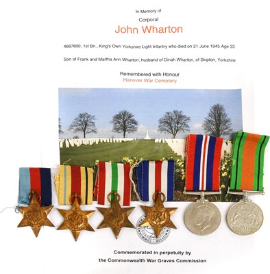 Lot 40 - A Second World War Casualty Group of Six...