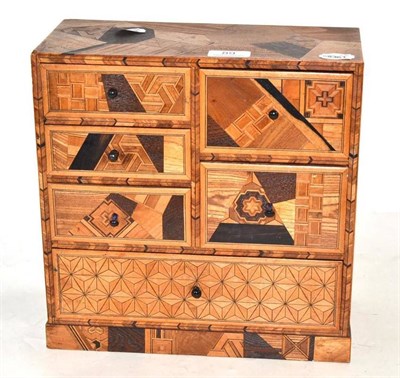 Lot 89 - Japanese parquetry decorated cabinet
