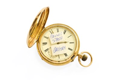 Lot 377 - An 18 Carat Gold Full Hunter Pocket Watch,...