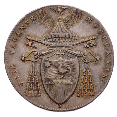 Lot 111 - Italy, Papal States, 1/2 Scudo 1829B, Sede...