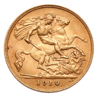 Lot 203 - Edward VII, Half Sovereign 1910; extremely...