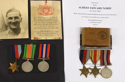 Lot 42 - A Second World War Casualty Group of Three...