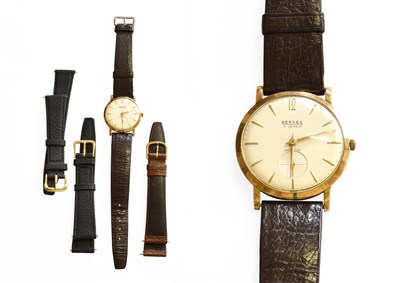 Lot 408 - A 9 Carat Gold Bernex Wristwatch, manual wound...
