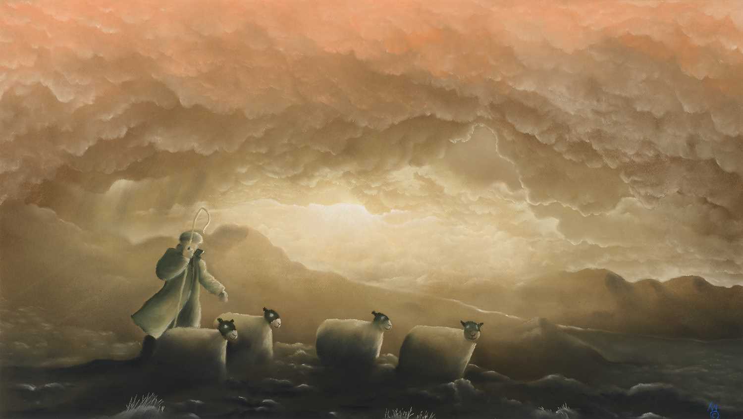 Lot 144 - Mackenzie Thorpe (b.1956) "Through a Storm"...