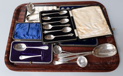 Lot 40 - A Collection of Assorted Silver Flatware,...