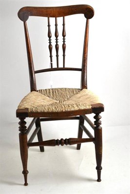 Lot 97 - Victorian simulated rosewood dolls chair