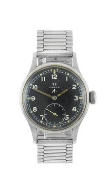 Lot 2343 - Omega: A World War II Military Wristwatch,...