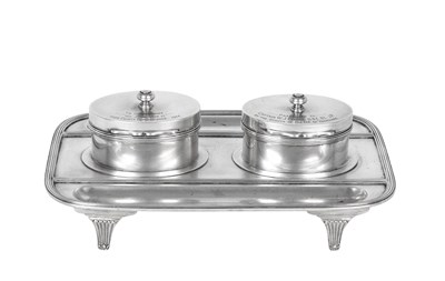 Lot A Victorian Silver Inkstand