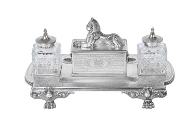 Lot A Victorian Silver Inkstand