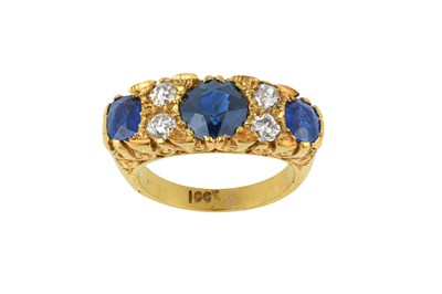 Lot 2259 - A Sapphire and Diamond Seven Stone Ring the...