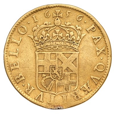 Lot Oliver Cromwell, Broad 1656, obv. bust of...