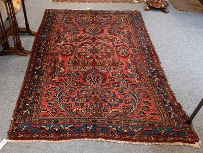 Lot 1284 - Lilihan Rug, the pale strawberry field of...