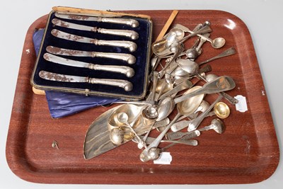 Lot 43 - A Collection of Assorted Silver Flatware,...