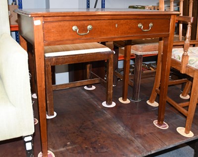 Lot 1284 - George III Mahogany Single Drawer Side Table,...