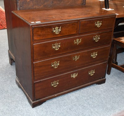 Lot 1274 - A George III Mahogany Four Height Chest of...