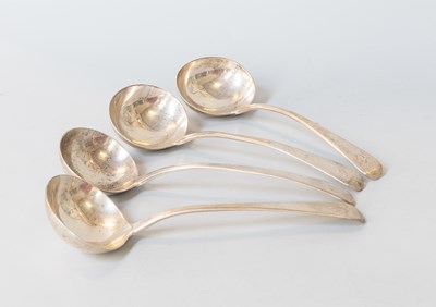Lot 130 - A Set of Four George III Silver Sauce-Ladles,...