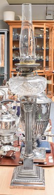 Lot 112 - A Victorian or Edward VII Silver Plate Oil...