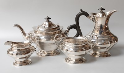 Lot 1 - A Four-Piece George V Silver Tea-Service, by...