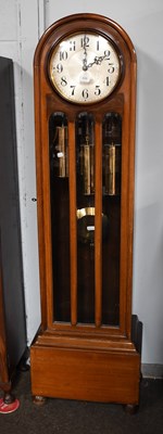 Lot 499 - An Art Deco Chiming Longcase Clock, 1930's,...