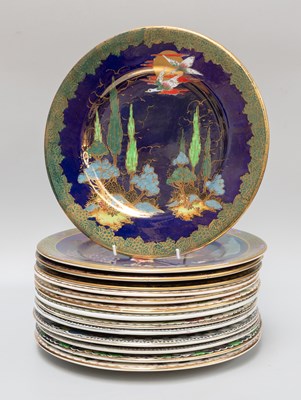 Lot 248 - A Collection of Maling pottery Cabinet Plates,...