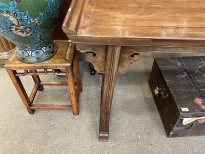 Lot 96 - A Chinese Elm Altar Table, Qing Dynasty, 19th...