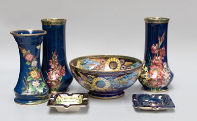 Lot 247 - A Collection of Maling pottery, including a...