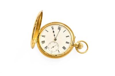 Lot 400 - An 18 Carat Gold Half Hunter Pocket Watch,...
