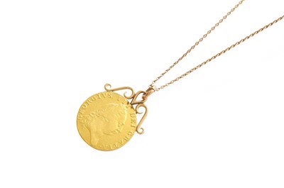 Lot 342 - A Spade Guinea Pendant on Chain, dated 1788,...