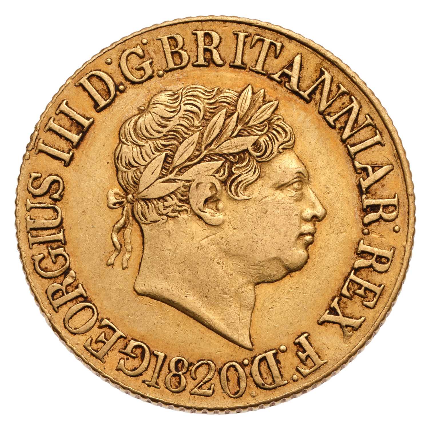 Lot 131 - George III, Sovereign 1820, open 2, (Marsh 4,...