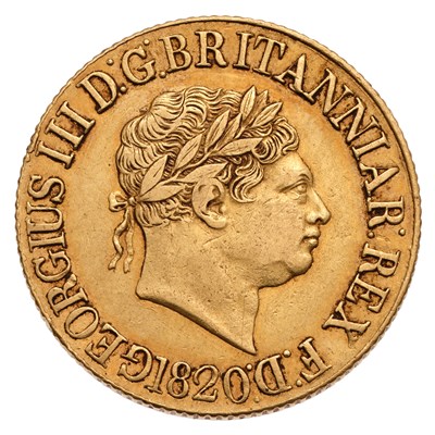 Lot 131 - George III, Sovereign 1820, open 2, (Marsh 4,...