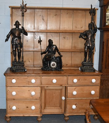 Lot 1236 - A Victorian Pine Reverse Breakfront Kitchen...