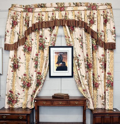 Lot 1171 - A Pair of Italian Fabric Curtains, reputedly...