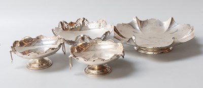 Lot 35 - Four Assorted Silver Dishes, each shaped...