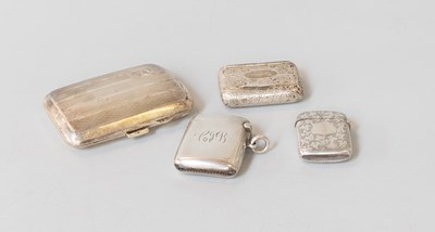 Lot 152 - Four Assorted Silver Boxes, comprising a snuff-...