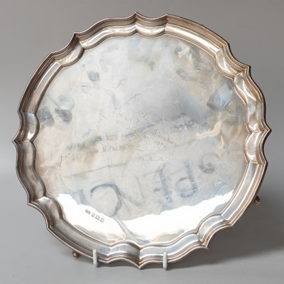 Lot 17 - An Elizabeth II Silver Salver, by John Rose,...