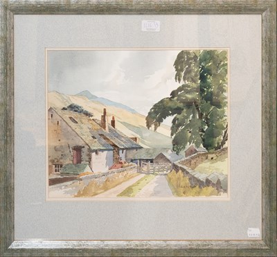 Lot 1216 - S Buckley (20th Century) Farmstead in a summer...