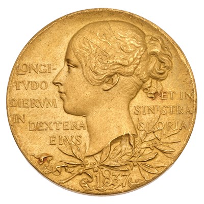 Lot 320 - Victoria, Diamond Jubilee, Gold Medal 1897,...